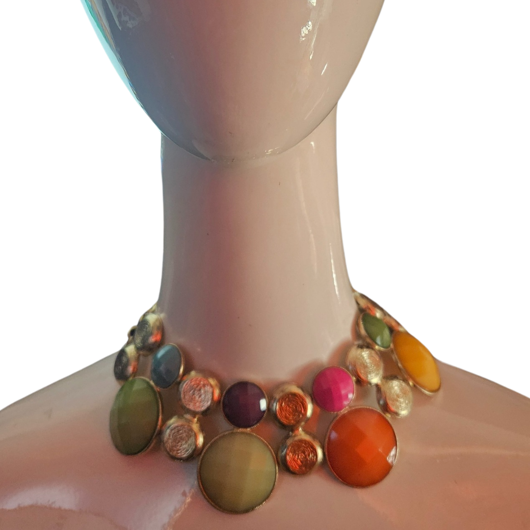 Multi Colored Stone Necklace