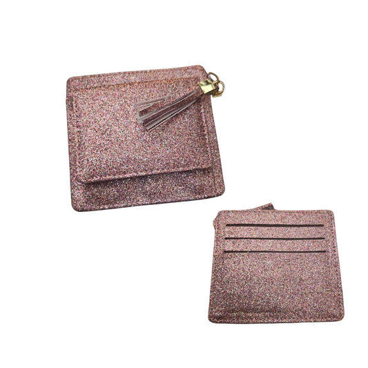 Shimmery Wallet Coin Purse -Pink