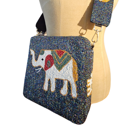 Elephant Seed Bead Crossbody