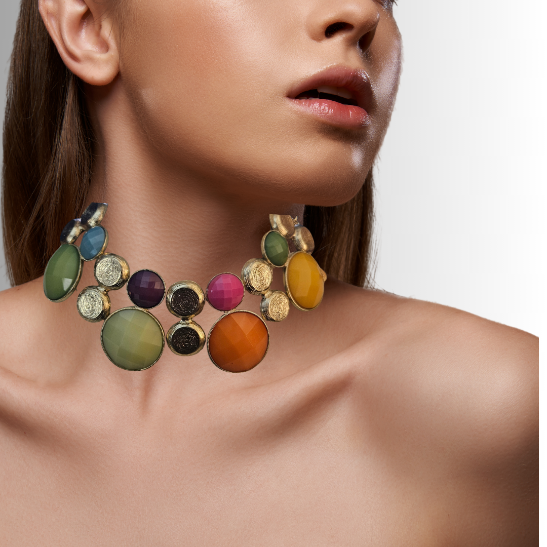 Multi Colored Stone Necklace