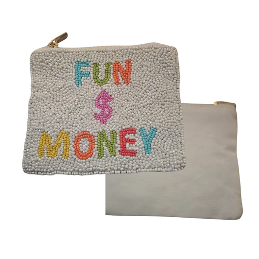 Fun & Money Seed Bead Coin Purse